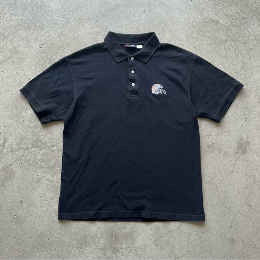 Y2K University Of Tennessee Volunteers Polo Shirt Black Football Logo vintage